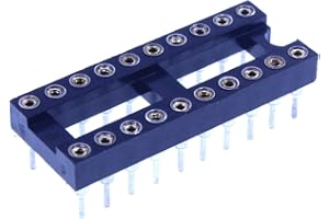 HUABAN 5 pièce DIP-20 DIP20 Type de soudure d'adaptateur de prise d'essai d'IC de largeur 10mm de lancement de broche ronde 2.54mm