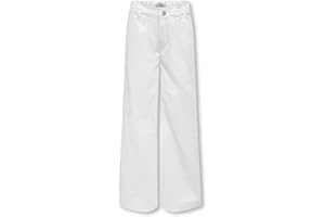 KIDS ONLY KOGCOMET Life Wide DNM GUO020 Noos Jeans, White, 146 Fille