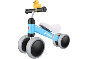 SIMEIQI Baby Balance Bike for Toddler 1-2 Years Old No Pedal Infant 4 Wheels Bicycle First Bike Birthday Gift
