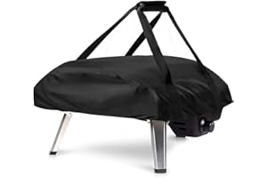 Fenghome Pizzaofen Abdeckung für Ooni Koda 16, Wasserdicht Wetterfeste Pizzaofen Tragetasche Oxford-Stoff Pizzaofen Tragetasche Pizzaofen Zubehör-Schwarz(66x60x22cm)