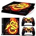 Produktbild PlayStation 4 Designfolie Sticker Skin Set für Konsole + 2 Controller – Galatasaray Istanbul
