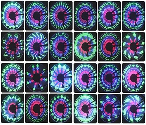 36 LED Bike Wheel Light Waterproof - Zetong Bicycle Tire Light Spoke Lights, Safety Cool Bike Accessories, Auto Open Close, Super Bright Different Patterns for Night Riding