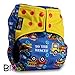 LittleBloom, Reusable Pocket Real Cloth Nappy Washable Diaper BAMBOO CHARCOAL, Pattern 2, With 1 Charcoal Insert, (see "Special Offers and Product Promotions" for Special Offers Detail)