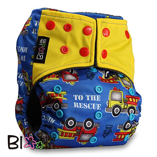 LittleBloom, Reusable Pocket Real Cloth Nappy Washable Diaper BAMBOO CHARCOAL, Pattern 2, With 1 Charcoal Insert, (see "Special Offers and Product Promotions" for Special Offers Detail)