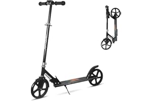 ‎NATTORK Nattork Scooter für Erwachsene & Jugendliche - Höhenverstellbarer Klapproller mit großen, stabilen Rädern für eine Glatte Fahrt, Leichtgewicht, Pendler-Roller mit Handbremse und Federung