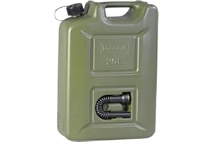 hünersdorff 802010 Professional 20 Litre Fuel Canister for Petrol, Diesel and Other Dangerous Goods, UN Approval, Made in Germany, TÜV Certified Production, Olive