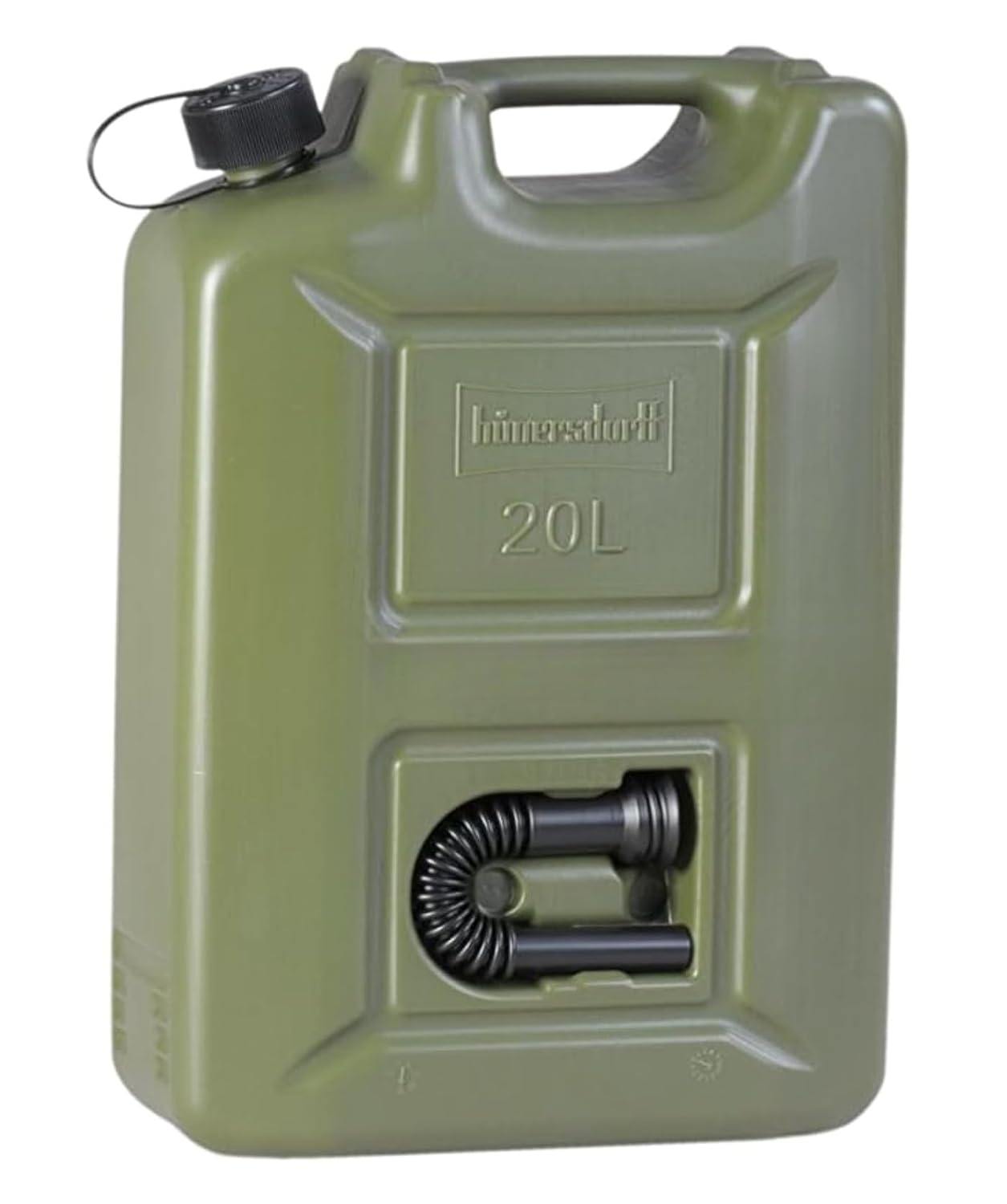 hünersdorff 802010 Professionele brandstofbus van 20 liter voor benzine, diesel en andere gevaarlijke goederen, UN-goedkeuring, gemaakt in Duitsland, TÜV-gecertificeerde productie, olijf