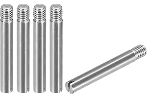 sourcing map 5 Piezas Pasador Cilíndrico Ranurado M4 x 30mm de Acero Inoxidable 304, Pasador de Localización de Rosca Externa, Pasador Roscado para Muebles y Armarios