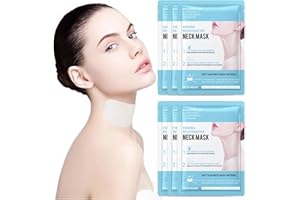 NHQZ 6 Pezzi Maschera per il Collo, Maschera Collagene， Maschera Collo Lifting, Mask Idratante Cuello, Patch Cuello Antirughe, Patch Cuello, Idratante, Anti-Età, Doppio Mento, Deep Collagen Mask
