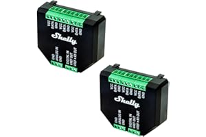 Shelly Plus Add-On 2er Pack, Smart Home Schnittstelle Plus Relais, Digitale Steuerung via WLAN & App, WiFi Hausautomation, 3,3V, Anwendbar für DS18B20- & DHT22-Sensoren