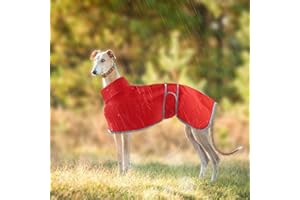 HBJSP Windhund-Regenmantel, leicht, Whippet-Mäntel wasserdicht, Windhundmäntel wasserdicht, Whippet-Regenmantel, Windhund-Sommer-Winter-Regenmantel, Hundemäntel für Lurcher für mittelgroße und große Hunde
