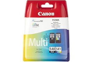 Original Canon 5225B005, 5227B005 / PG-540, CL-541, für Pixma MX 370 2x Premium Drucker-Patrone, Schwarz, Cyan, Magenta, Gelb, 1x 180, 1x 180 Seiten