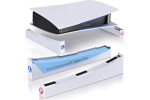 ALEEMTRY Supporto orizzontale per PS5, supporto per PS5, bianco design minimalista con cuscinetti in gomma antiscivolo, accessori per dischi PS5 e console Digital Editions
