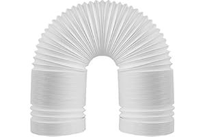 Emiif Manguera de escape universal portátil para aire acondicionado, 130 mm x 2 m, manguera de ventilación flexible expandible con rosca en sentido contrario a las agujas del reloj, fabricada con