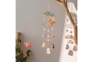 Lishang Attrape-Soleils en Cristal Attrape Soleil Arbre de Vie Attrape Soleil Cristal Suspendu Décoration pour Fenêtre Jardin Maison Décoration Multicolore