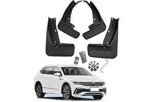 YLOXFW Car Mudguard Mud Flaps for VW Tiguan R-Line 2017-2023 Molded Custom Front and Rear Mudflaps Splash Guards Fender Flares Kit 4-PC,Send 1 roll Car Garbage Bag,2019~2021
