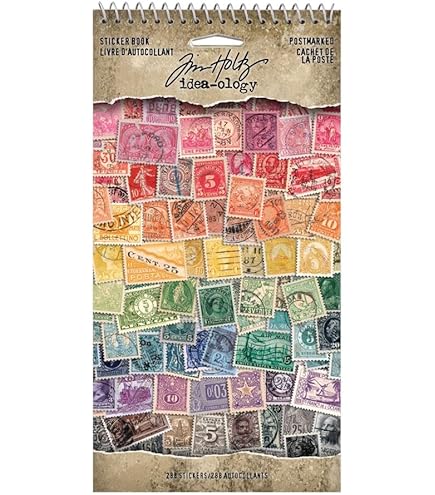 Tim Holtz - Small Talk, Snarky - Idea-Ology Spiral Bound Sticker Book - Paquete De 2 Libros