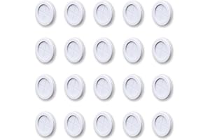 AOKTORKIT 20mm Rubber Grommet, 20 Pcs Round Hole Cover, Wire Tidies Organizer Management Grommets for Table, Desk, Machine, White