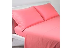Caleffi - Set Lenzuola Matrimoniale in Cotone | Dormi Meglio | Design Italiano dal 1962 | Prodotto di Alta Qualità, Corallo, Matrimoniale, Cotone
