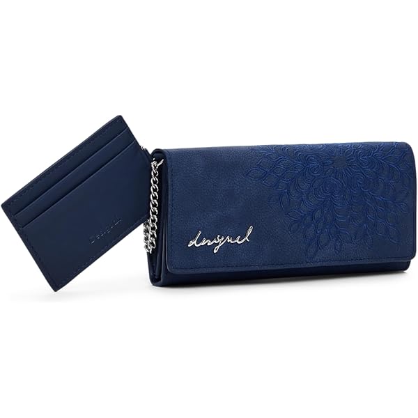 Portefeuille Long Femme Desigual Bi-Pliable Polyuréthane Coloré - Fermeture Éclair Pratique