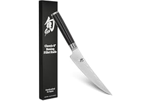 KAI Shun Classic Gokujo cuchillo deshuesador 16,5 cm longitud de la hoja - cuchillo de Damasco 32 capas núcleo VG MAX - 61 (±1) HRC - mango de madera Pakka - cuchillo de carne japonés forjado