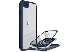 Miracase 360° Case Compatible with iPhone SE 2022/SE 2020/iPhone 8, Full Body Protective Case With Built-in Glass Screen Prot