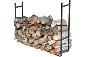 Oxeo Range bûches XXL Extensible - Range Bois Grande Hauteur Grosse capacité - Hauteur 1.5 m - Acier revêtement époxy