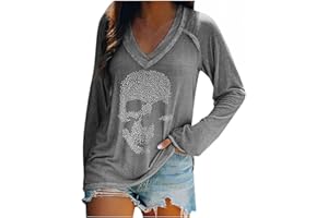 YPINGLONK Camisas De Mujer Tallas Grandes De Manga Larga con Cuello En V Camiseta Estampada En 3D Tops Blusa Suelta De Moda De OtoñO