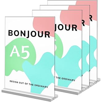 50 Espositori Da Tavolo In Acrilico Trasparente 10x6cm - Supporti Per Cartelli, Menu E Portanome - Foto 14