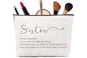 Sister Birthday Gifts - VivaJoy Sister Gift Makeup Bag, Birthday Gifts Cosmetic Bags from Sisters, Friends, Brother
