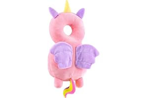 JINYJIA Zaino protettivo per la testa del bambino, cuscinetti morbidi di sicurezza per bambini, protezione per la testa per 4-24 mesi per imparare a camminare, unicorni