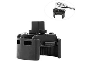 KAISAL Adjustable Oil Filter Wrench 60-80mm Oil Universal Filter Wrench Removal Tool Suitable for Use with 1/2'' Drive Wrenches, Non-Slip Design with Teeth