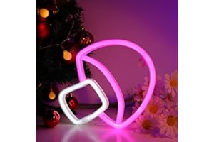 DWOOKE Mushroom LED Neon Sign for Wall Decor, Cute Battery/USB Operated Wall Art for Bedroom, Game Room, Pink Light Decor for Party, Birthday, Christmas