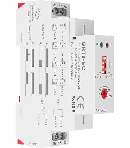 Ac Relay GRT8-S1 Asymmetric Cycle Timer, AC/DC 12V~240V SPDT Relay ...