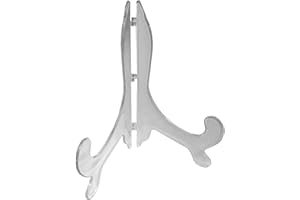 BULK HARDWARE Good Quality Clear Plastic Plate Display Stand, 3" - 6" Plates