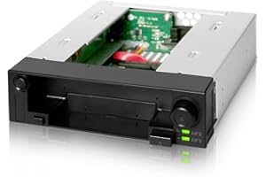 Icy Dock DuoSwap MB971SP-B Estante móvil, estación de Acoplamiento para 3.5" SATA HDD y 2,5" SSD HDD Satta en 5.25" Bay