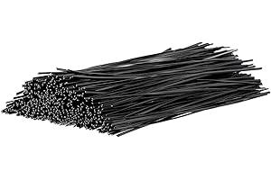OUNONA 500 Pezzi Fascette Plastica Nere Fascette da Giardinaggio di Torsione per Piante di per Piante Vite, Sacchetti di Caramelle per Cable Management Giardinaggio (Nero)