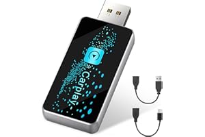 DSGKUU CarPlay Wireless Adapter, 2025 Upgrade CarPlay, Convert Wired CarPlay to Wireless CarPlay, USB/Type-C Plug and Play, Compatible with iPhone iOS 10+ and 98% of Car Models