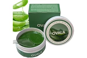 OVALA 60 PCS Aloe Vera Eye Masks, Gel Collagen Under Eye Patches for Puffy Eyes and Dark Circles Treatments, Reduce Wrinkles and Fine Lines Undereye Patches