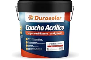 PD DURACOLOR Pintura Kalma Antigoteras Fibrado - Color Rojo Teja - 15 Litros - Impermeabilizante de Caucho Acrílico con Fibra de Vidrio - Durabilidad y Elasticidad Permanente - Acabado Satinado - Duracolor
