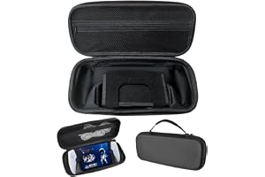 ZORBES Polyurethane Carrying Case for PlayStation Portal Handheld Gaming Console, Portable Hard Shell Case for Pu Storage Bag Travel Carrying Case for PlayStation Portal Accessories, Black