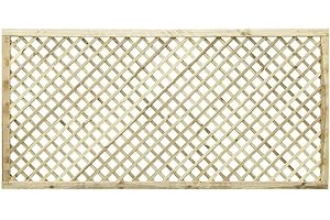 PREMIER GARDEN SUPPLIES 183cm x 90cm (6x3) Elite Diamond Trellis/Lattice Garden Screening Wood Fence