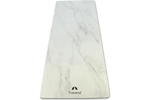 ‎YOSANA Yosana Yogamatte aus Naturkautschuk - rutschfest, Nachhaltige Yoga Matte mit Mikrofaseroberfläche zur raschen Aufnahme von Schweiß – Maschinenwaschbare Sportmatte - 183 x 68 cm