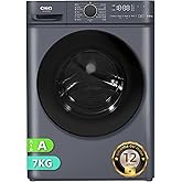 CHiQ Lavadora 7kg CW07123863AX Carga frontal - Clase A, Motor inverter,BLDC 1200 RPM, Vapor y Lavado rápido, 15 Programas, Di