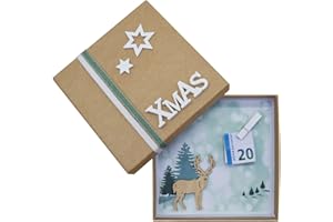 ZauberDeko Geldgeschenk Verpackung Weihnachten Xmas Stern Hirsch Natur Gutschein