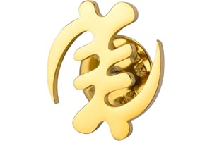 Dreamtimes Gye Nyame Broche Premium de acero inoxidable Adinkra Símbolo Joyería Regalo espiritual africano para hombres y mujeres Joyería de diseño africano