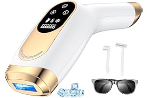 RWSRW IPL Geräte Haarentfernung Laser mit Kühlfunktion, 9 Energiestufen, Schmerzfreie Laser Haarentfernung für Damen, Herren, Achseln, Beine, Bikini, Körper