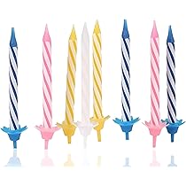 StormLighthouse Lot De 12 Bougies De Fête Anniversaire Avec Flammes