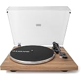 VULKKANO TD10 Analog Vinyl Belt-Drive Turntable | ATL-3600 Capsule, Adjustable Counterweight, Built-in Phono Preamp, Aluminum