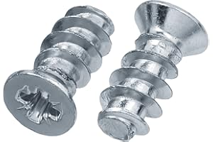 SCREWS CITY 5mm x 13mm Euro Screws for Hinges Draw Runner Screws Flat Head Countersunk (Pack of 20)